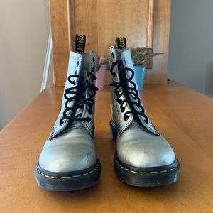 Doc Martin Pascal Boots Iced Metallic Silver